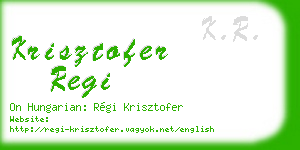 krisztofer regi business card