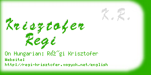 krisztofer regi business card